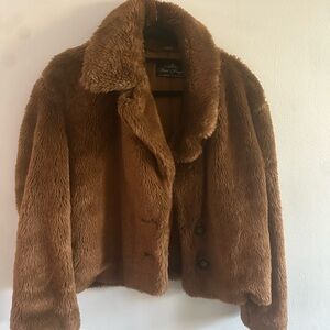 Brown Faux Fur Jacket